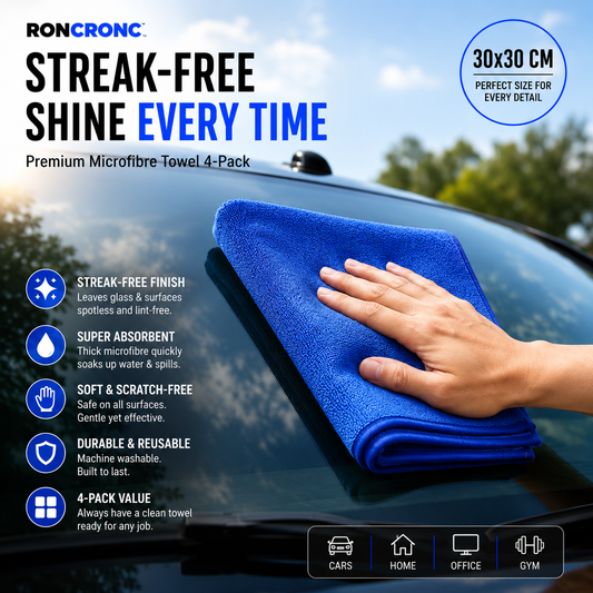 RONCRONC Microfibre Detailing Towel 4-Pack