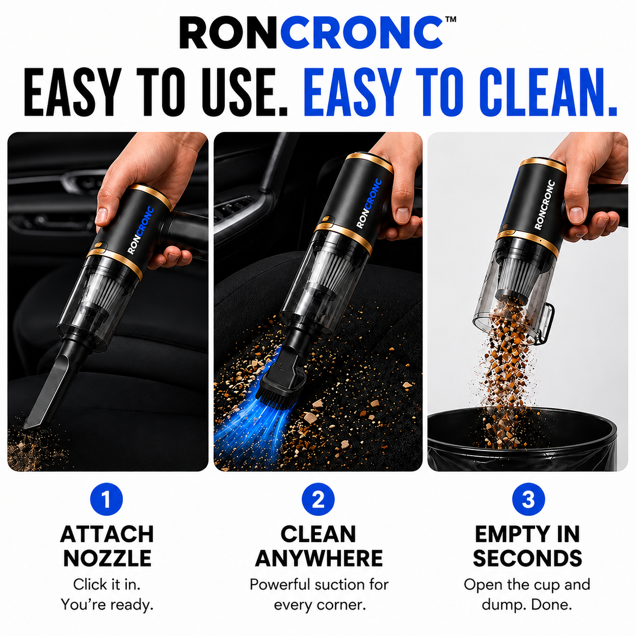 RONCRONC Portable Power Vacuum