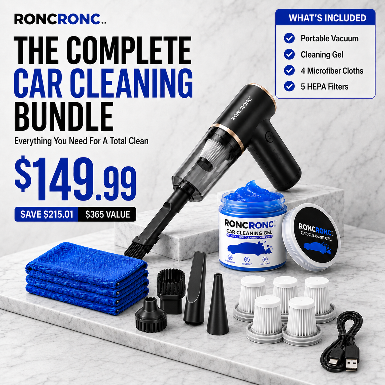 RONCRONC Portable Power Vacuum